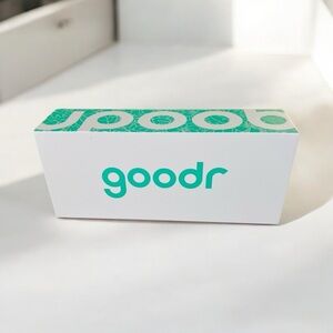 EMPTY GOODR Sunglasses Case Box White and Green Storage Replacement and Eyecard